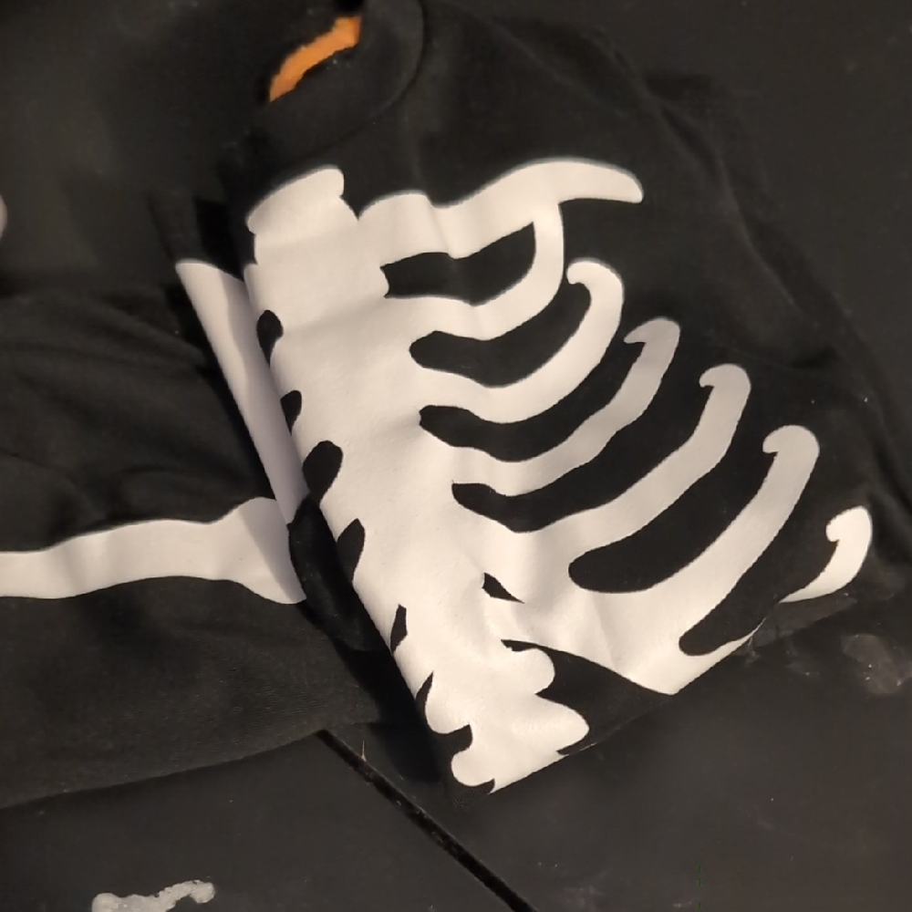 Black and White Skeleton Print Shirt